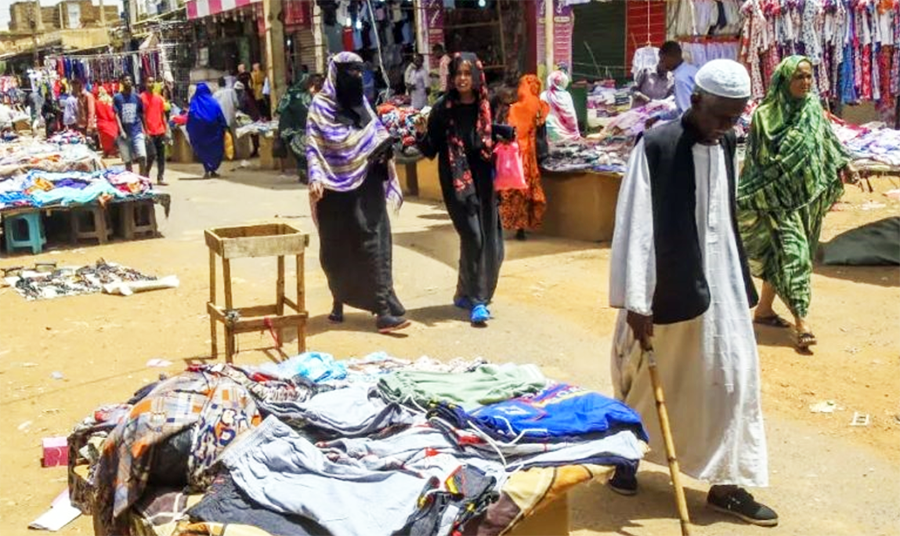 Merchants. Womens heartfelt appearance in Khartoum markets